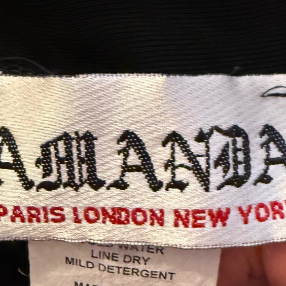 Amanda Paris London New York Embroidered Blouse SZ M 3/4 Sleeve Gothboho - Picture 5 of 6